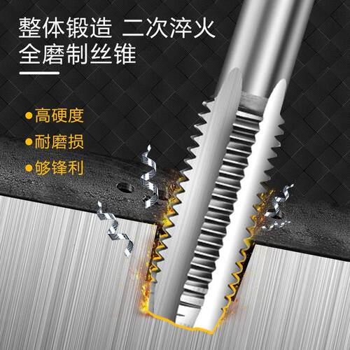 成量G55°英制圆柱管机用丝锥 G1/4管螺纹丝攻水管牙川牌专用机攻