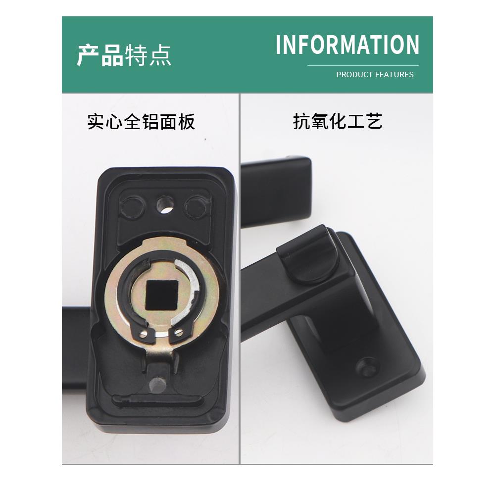 卫生间门玻璃门极窄锁边框把手型4小型竖孔248孔距平开门锁通KEV