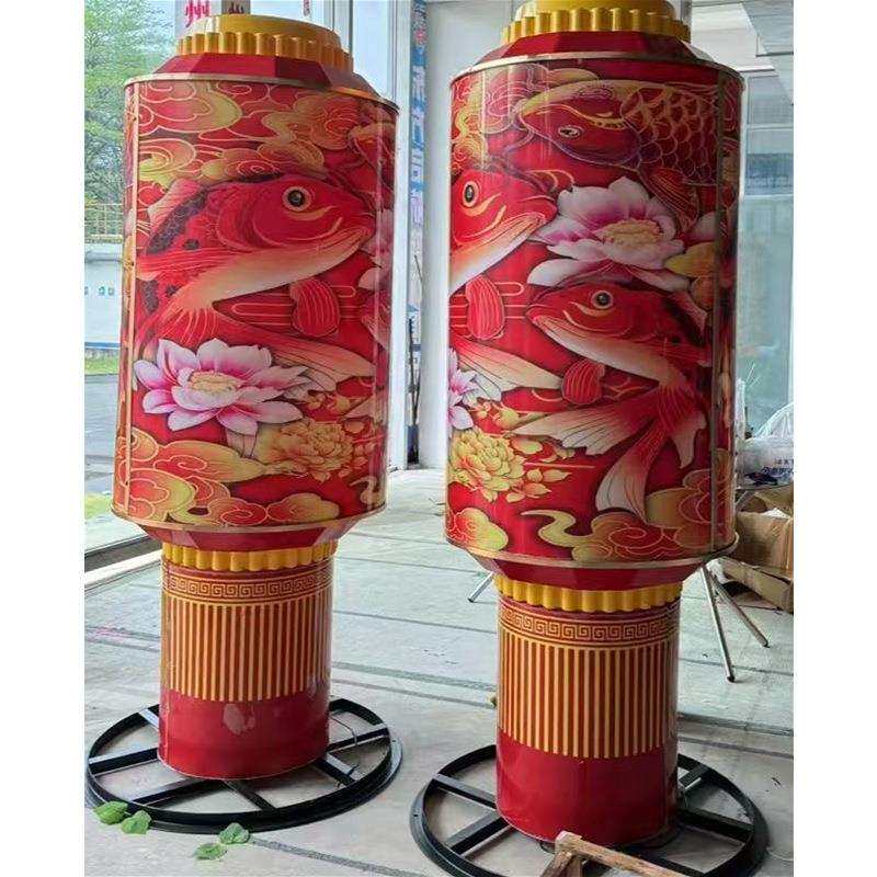 春节元旦户外防水旋转冬瓜灯笼景观灯节日喜庆氛围布置亮化装饰灯