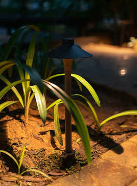 户外LED草坪灯现代简约防水创意蘑菇头庭院灯花园别墅草地插地灯