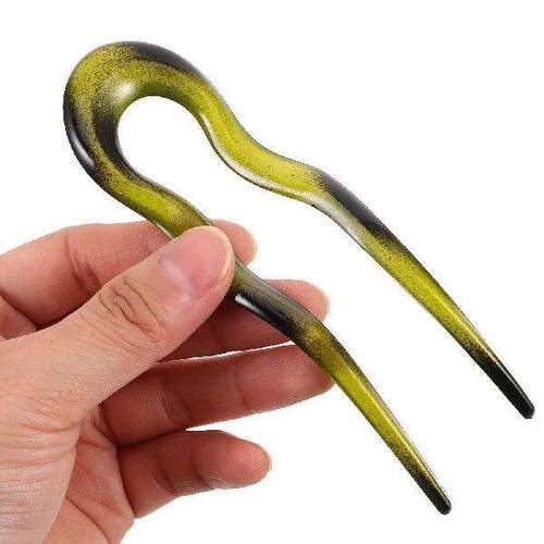 3 Pcs Acetate U Shaped Hairpins Vintage French Chopsticks