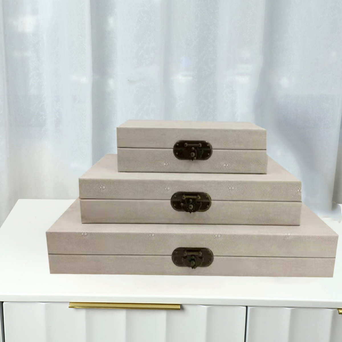 样板间配饰新中式创意首饰盒化妆间酒店家具展柜装饰盒储物盒摆设