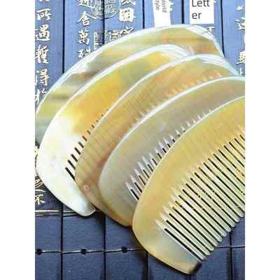 天然牛角梳纯手工长发头皮按摩便携经络加厚家用男女专用包包角梳