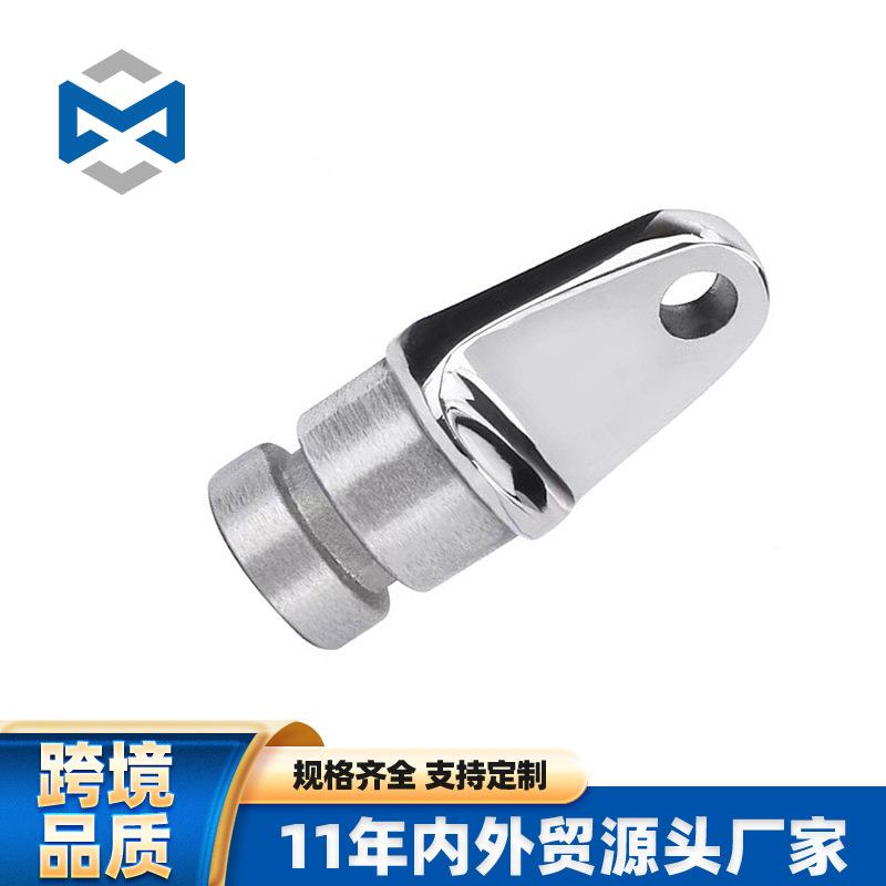 船用滑帽管连接件游艇钓鱼船不锈钢两通连体实心五金零件单双丝