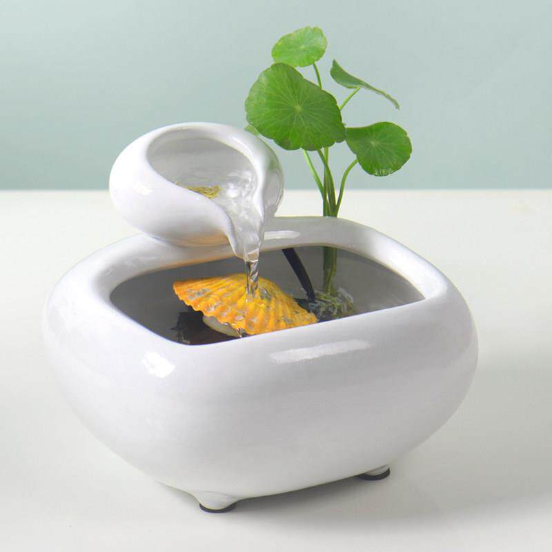 创意流水器家用循环流水喷泉加湿器客厅办公桌面摆件宠物饮水机