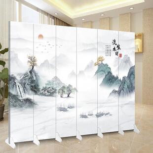 2025新款屏风客厅隔间双面折叠移动家用入户门遮挡玄关办公室山水