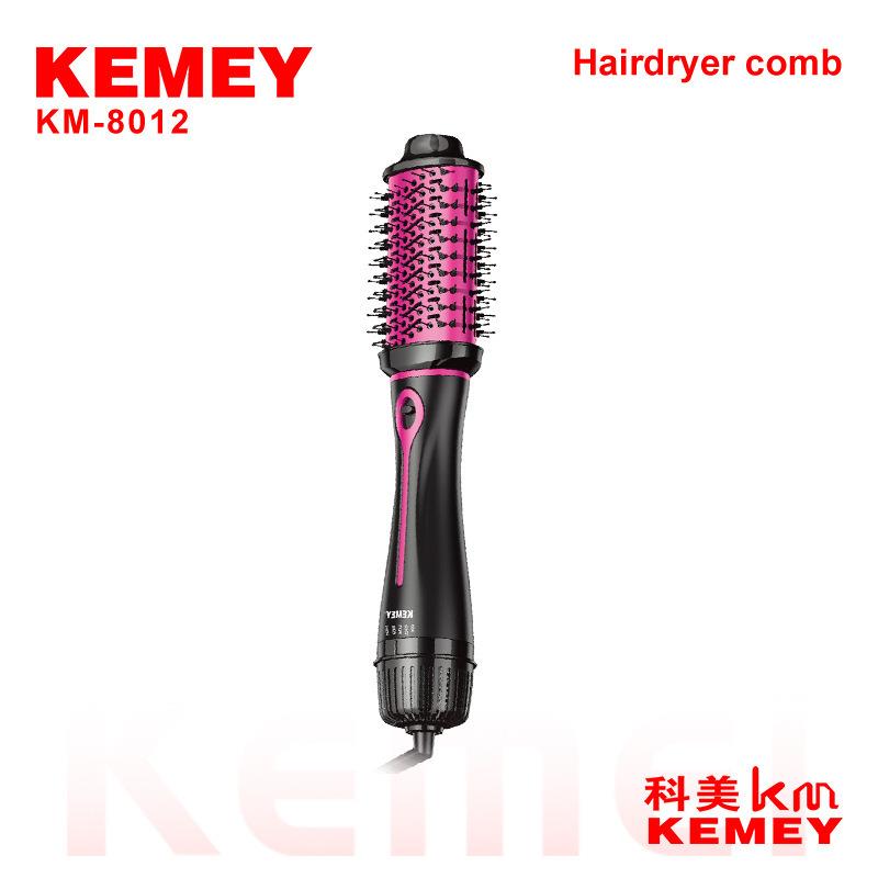 科美新款热风梳全自动吹风梳KM-8012卷发器负离子直发梳卷发棒