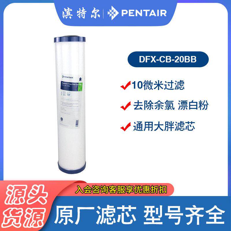 PENTAIR/滨特尔大胖过滤滤芯DFX-CB-20BB复合挤压碳钻石流碳芯