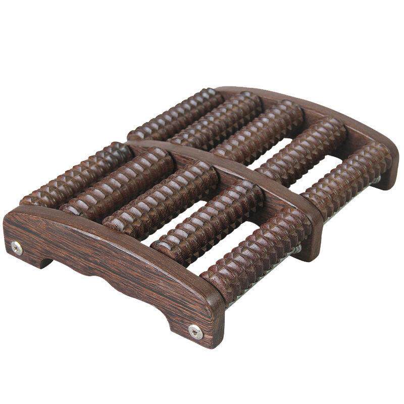 木质足底脚底按摩器滚轮式鸡翅木脚部足部小腿部按摩脚器穴位滚珠