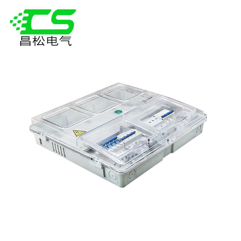 昌松 光伏并网配电箱5KW/8KW/10KW塑料外壳透明式配电箱户外单相