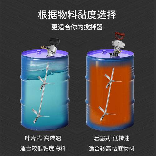 苏州燎工机械气动搅拌机分散混合器铁桶塑料桶油化学品化工200L