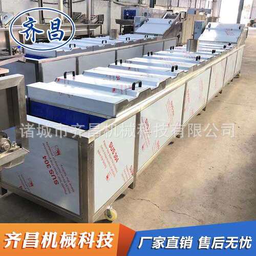 智能控温竹笋清洗漂烫杀青冷却线连续式蒸煮机小青菜预煮漂烫机