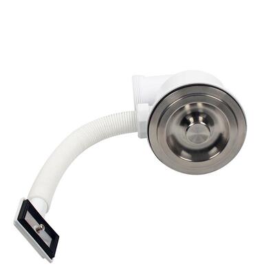 天力厨房不锈钢水槽带溢水110/114下水器 2寸螺牙弯头XK328C001