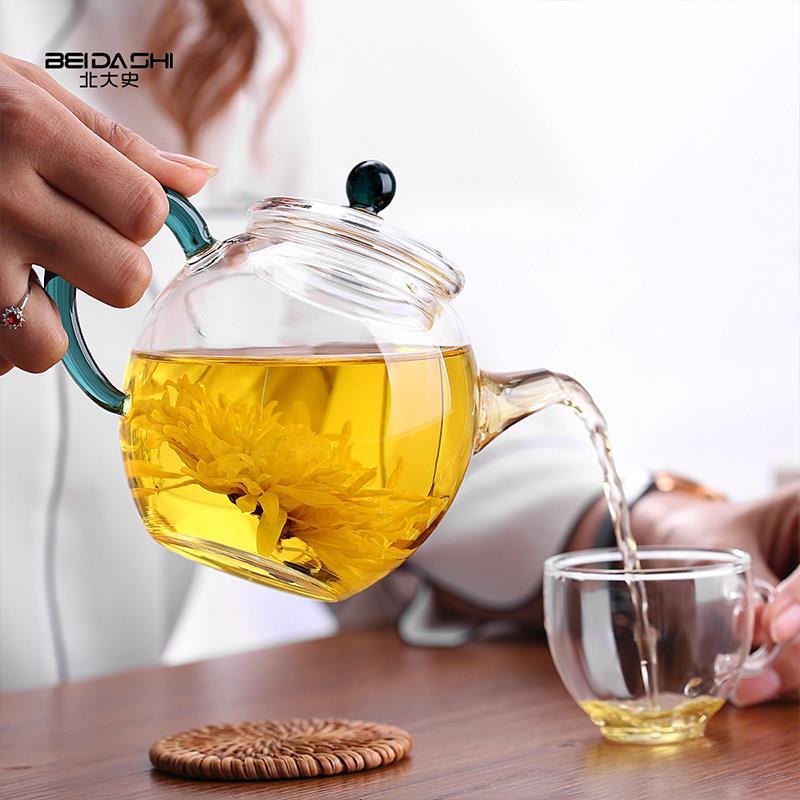 北大史玻璃茶壶家用纯手工耐热过滤红茶功夫茶一人用小茶壶单壶