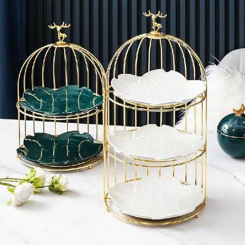Birthday party dessert table birdcage tray black cake heart