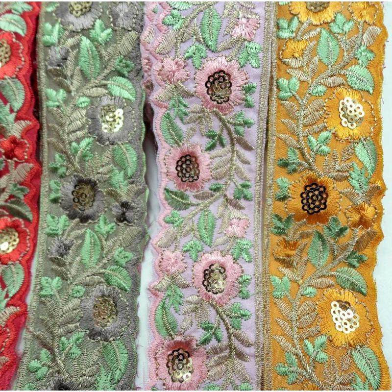 新款花边布料4.5CM宽民族风刺绣花边辅料服装饰品桌布家居软饰,居家布艺,花边,淘宝优惠券,粉丝福利购,淘宝优惠卷