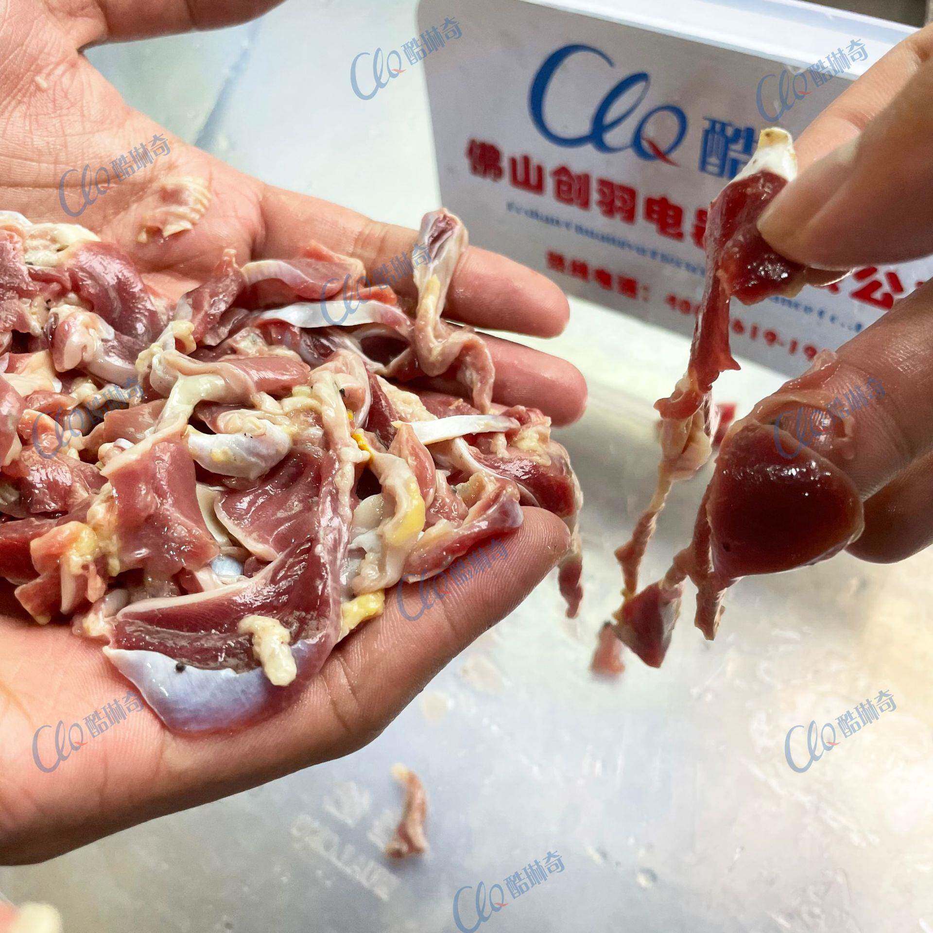 广东切鸡柳鸡胸肉切片机立式电动大型1吨产量切肉片机鲜肉切片机