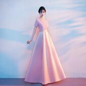 高档人合唱演出女新款 长服裙成诗歌朗红歌比赛主持人礼诵仪礼服服