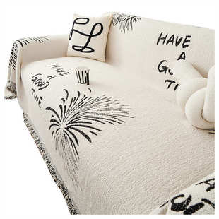 简约雪盖布罩北欧套全全沙发垫烟火沙发防滑尼尔包抓冬巾猫防新款