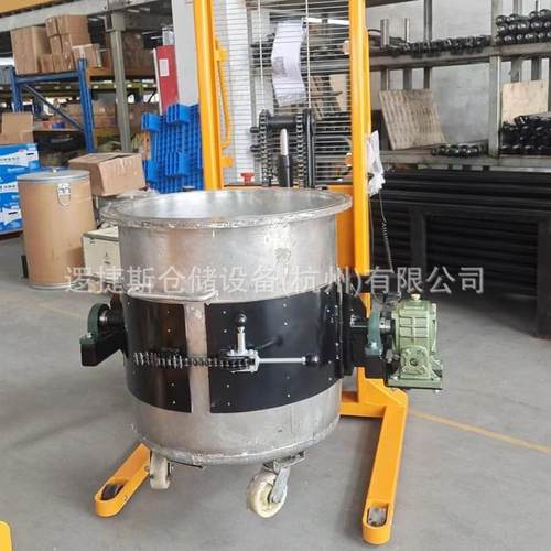 半电动油桶翻转车520kg升高1.5m翻转180°自动油桶倒料车