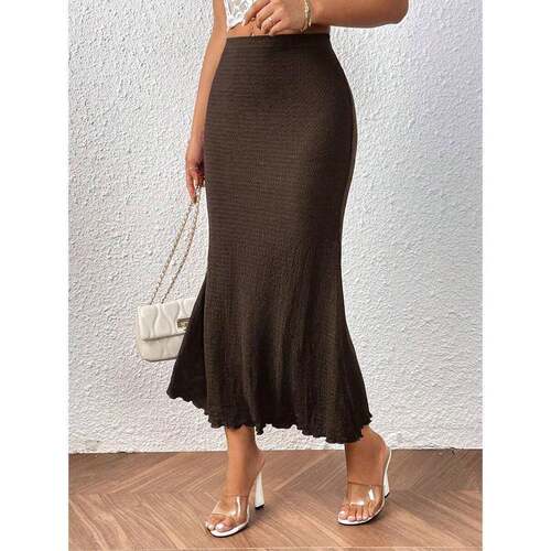 P 92614 Knit Jacquard Hip Mermaid Skirt 针织提花包臀鱼尾裙