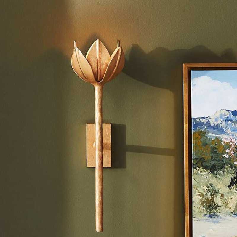 美式铁艺复古壁灯别墅卧室荷花创意民宿客厅餐厅床头设计师灯具,家装灯饰光源,壁灯,淘宝优惠券,粉丝福利购,淘宝优惠卷