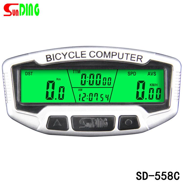 顺东SD-558C自行车码表 山地车骑行测速度表里程表骑行配件装备