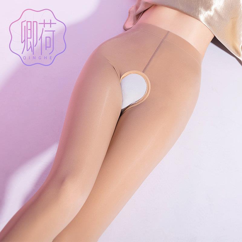 卿荷光腿神器秋冬加绒丝袜水光袜裸感高弹保暖开 裆大尺码打底裤