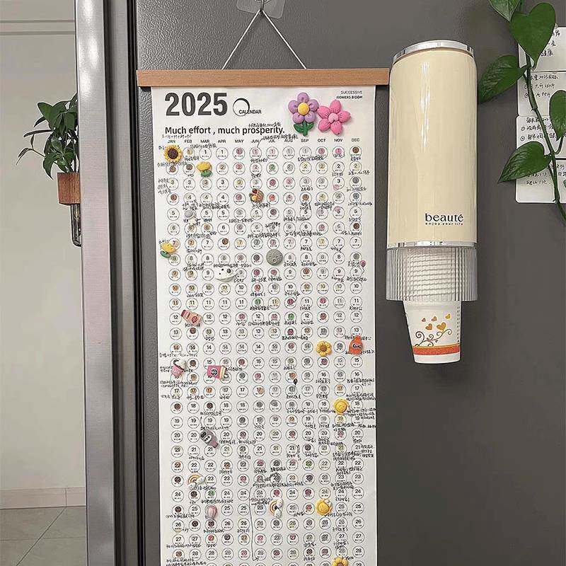 2025年挂历家用挂墙自律打卡日历一张纸单张年历65天每日计画 划