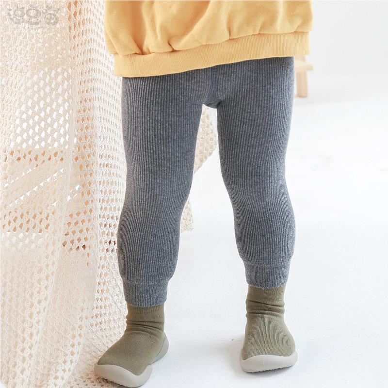加厚儿童打底裤女童连裤袜男童保暖加绒婴儿袜子新生儿宝宝九分裤