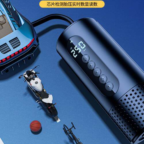 车载无充气泵数显便携轿式汽车用768电动充电打补气筒小车线轮胎