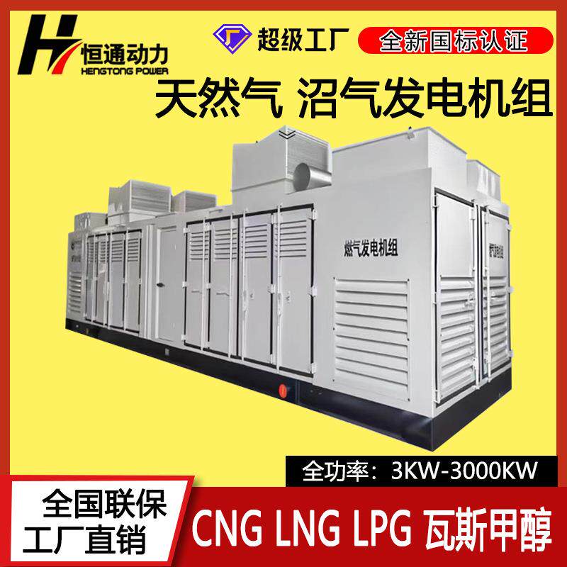200KW250KW1000KW大型天然气沼气集装箱发电机组矿山油田常用电源
