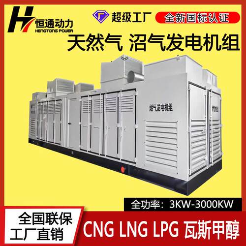 200KW250KW1000KW大型天然气沼气集装箱发电机组矿山油田常用电源