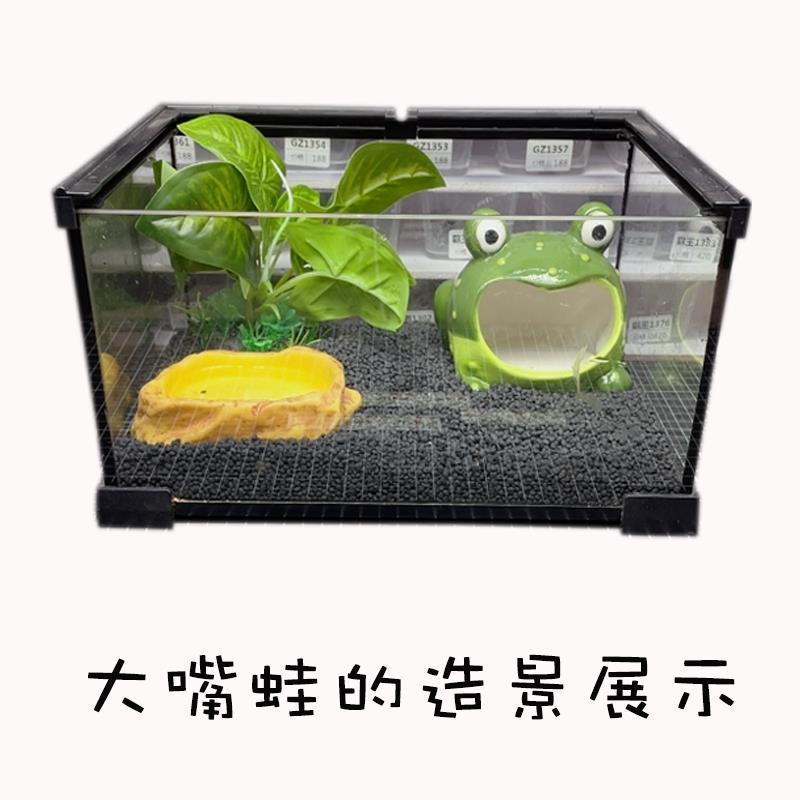 大嘴蛙洞穴乌龟躲避屋青蛙窝角蛙宠物仓鼠寄爬虫居蟹造景爬宠蜘蛛
