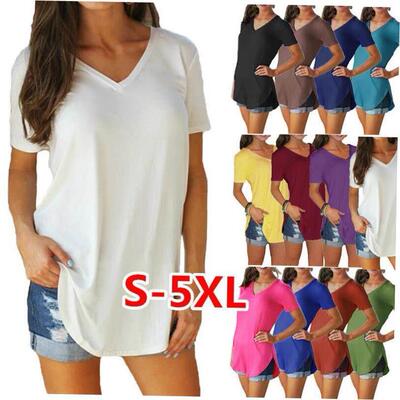S-5XL大尺码妇女T恤Plus-size womens short-sleeved t-shirts