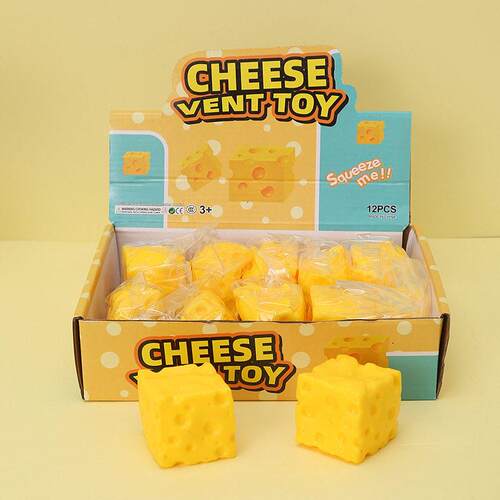 1pc Extra Large Squishy Squeeze Cheese Block Stress Ball toy