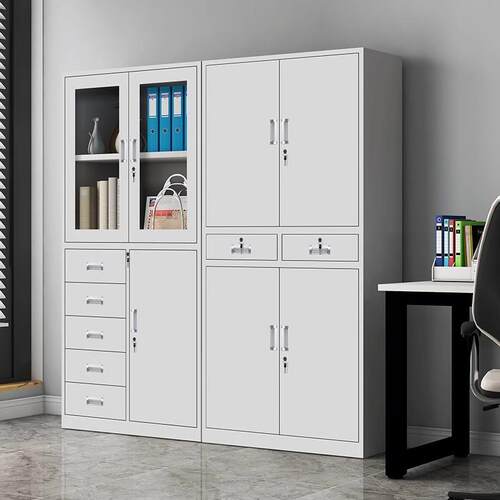 直销新款文件柜办公室资料柜财务凭证柜带锁档案收纳柜抽屉矮柜铁