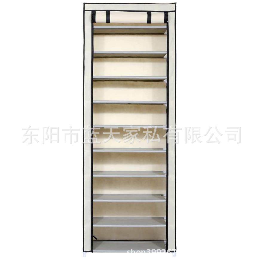 家用简易鞋架10层大容量鞋柜无纺布防尘鞋架门口收纳布鞋架