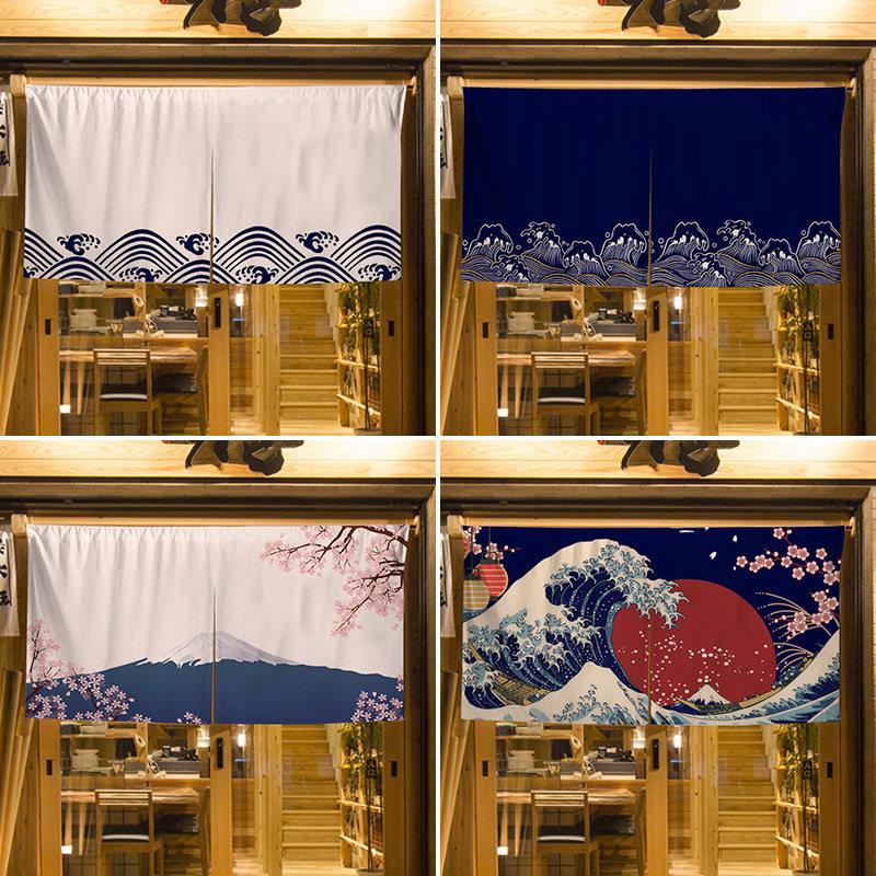 日式门头装饰挂帘日本居酒屋料理门帘日料店软装暖帘布帘定制
