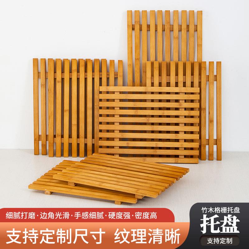 实木面包格栅木质篦子中岛柜面包柜中式蛋糕烘焙糕点竹子格栅定制
