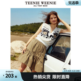 teenieweenie小熊春装针织衫背心，马甲毛衣薄款内搭外套，慵懒风女士