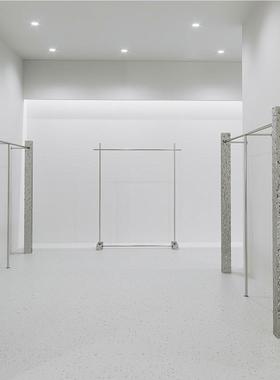 水波不锈钢装店上墙展架男女纹装店示墙上服装挂DK-21023衣架落地