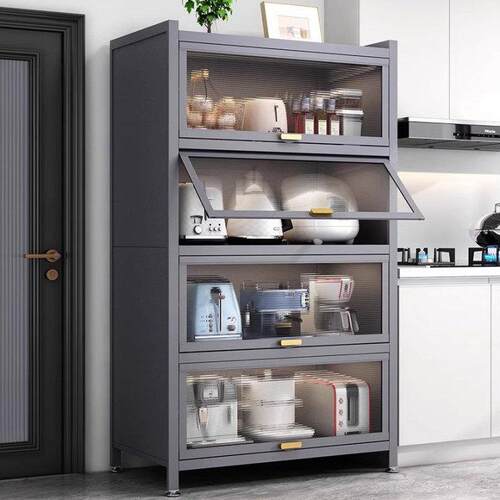 Multi layer dust-proof storage cabinet for kitchen shelves