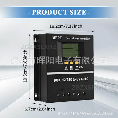 阳能控制MPPT60A480A100A智能自适太应12V2MPPT-60A4V3器6V8V升压