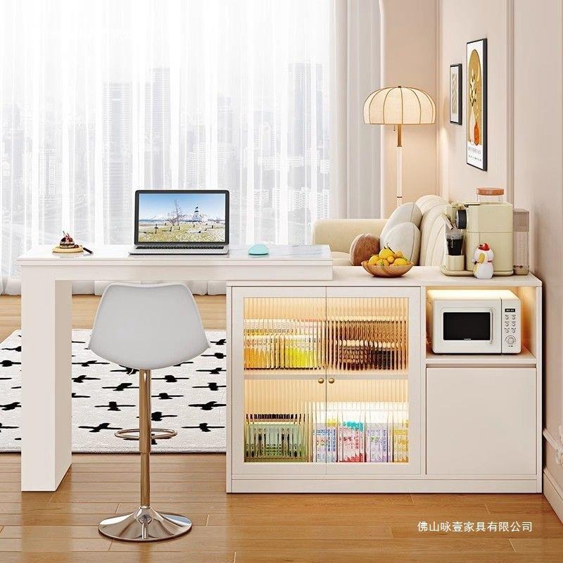 实吧木台厅桌子板家用酒柜隔断客现代岩餐边柜XJY-208一体小型伸