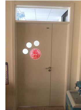 带亮窗幼儿园钢制教室门 防撞防夹手 SS4009 森工厂家供应安装