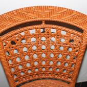 办公休闲藤转椅阳台户外移动转椅钢管塑料仿藤洽谈椅子厂家