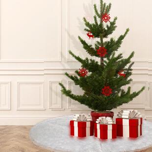 decoration Long Plush Christmas Tree skirt xmas Skirt tree