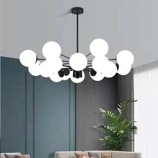 现代简约北欧客厅吊灯网红魔豆吊灯客厅饭厅卧室套餐组合灯具