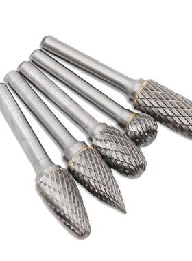 硬电质合金转锉金属打磨钻头6x12铣mm套装磨抛光扩旋孔刀钨钢双纹